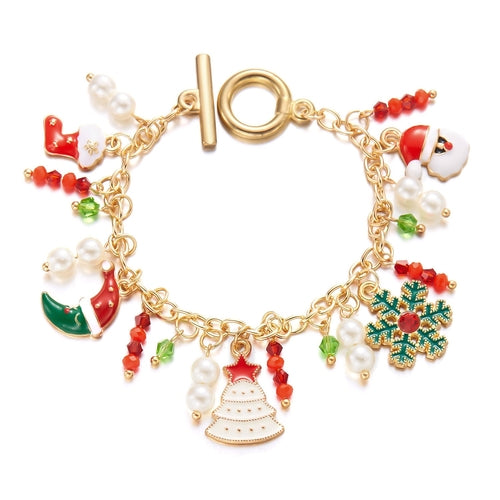 Personalized Christmas Bracelet Christmas Tree Santa Claus Pendant