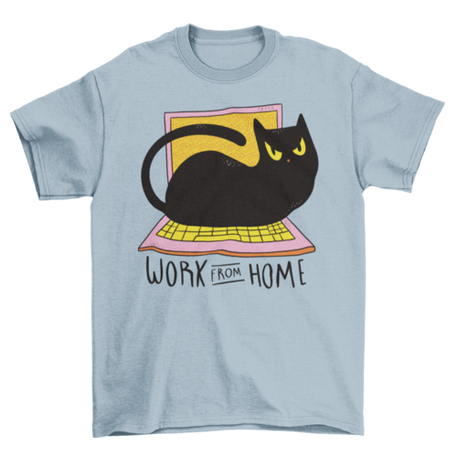 Home office cat t-shirt