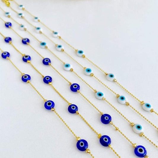 Evil Eye Anklet, Tiny Evil Eye Beaded Anklet, Anklet Bracelet, Dainty